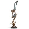 SPI Home Deep Sea Pals – Mermaid and Turtle Brass Sculpture Coastal Fantasy Decor, 19" Height - 3 of 3