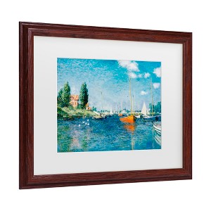 Trademark Fine Art-Claude Monet 'Red Boats at Argenteuil' Multi Panel Art Set Large 3 Piece - 1 of 3