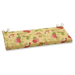 Outdoor Bench Cushion - Yellow/Red Floral