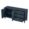 60" Sideboard Buffet Cabinet, Fluted Coffee Bar Cabinet with 2 Drawers, Accent Console Table, Storage Cabinet for Living Room Entryway Hallway - 3 of 4