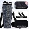 BABYYER Bling Water Bottle Holder, Rhinestones Water Bottle Sling Bag Stanley Cup Accessories with Lid Covers for Stanley 40 oz Tumbler - 4 of 4