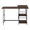 Sapphtopaz Home Office Desks 42" L Shaped Desk Morden Computer Desk with Storage Shelves Study Writing Table Gaming Desk Office Desk for Home Office - 3 of 4