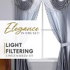 Kate Aurora Satin Semi Sheer Complete 5 Piece Window in a Bag Attached Curtain Set - 2 of 4