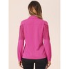INSPIRE CHIC Women's Fringe Long Sleeve Button Down Disco Party Shirts - 4 of 4