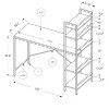 PAGED Simple Modern Computer Desk, Trapezoid Home Office Desk with 4 Storage Drawers, Wooden Desktop and Metal Legs for Office, Study - 4 of 4