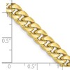 Black Bow Jewelry Men's 6.75mm 10K Yellow Gold Hollow Cuban Curb Chain Necklace - 2 of 4