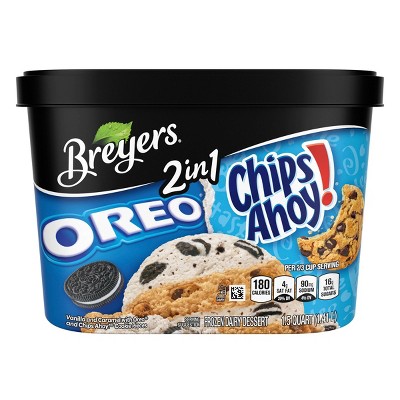 Breyers Oreo Chips Ahoy! 2in1 Ice Cream - 48oz