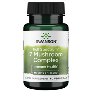 Swanson Full Spectrum 7 Mushroom Complex 60 Veggie Capsules. - 1 of 2