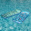 Jasonwell Inflatable Pool Floats, 2 Pack Large Raft with Headrest for Adults, Tanning Lounger Cooling Floaties, Monstera Green & Blue - 2 of 4