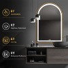 Arched Frame LED Dimmable Anti-Fog Bathroom Vanity Mirror - 4 of 4