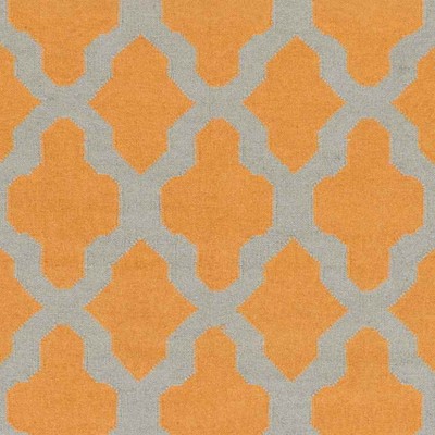Hand-knotted Gray and Orange Wool 2' x 3' Area Rug