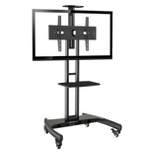 Standard Flat Panel TV Stand for TVs up to 70" with AV Cart Range Black - Rocelco