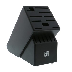 ZWILLING TWIN 16-slot Knife Block - Rubberwood Black - 1 of 4
