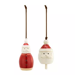 DEMDACO Snow Day Santa Ornaments - Set of 2
