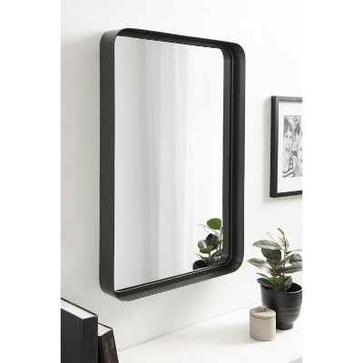 Armenta Industrial Charcoal Gray Metal Framed 20x30 Wall Mirror