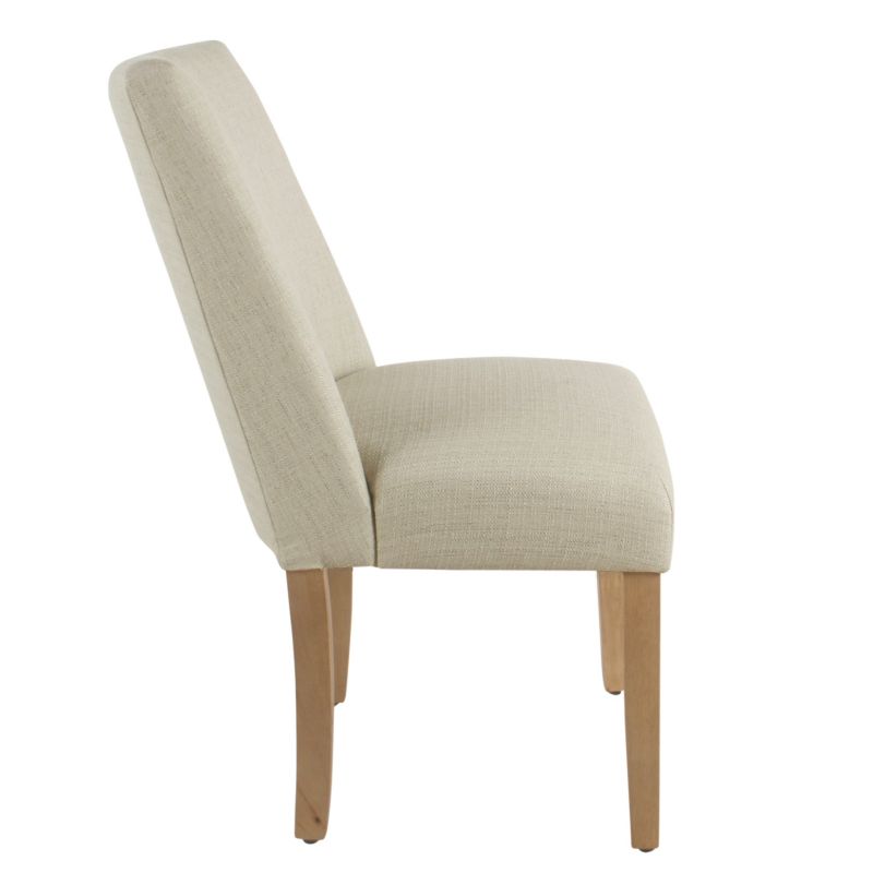 Marin Curved Back Dining Chair Stain Resistant Textured Linen - HomePop, 5 of 11