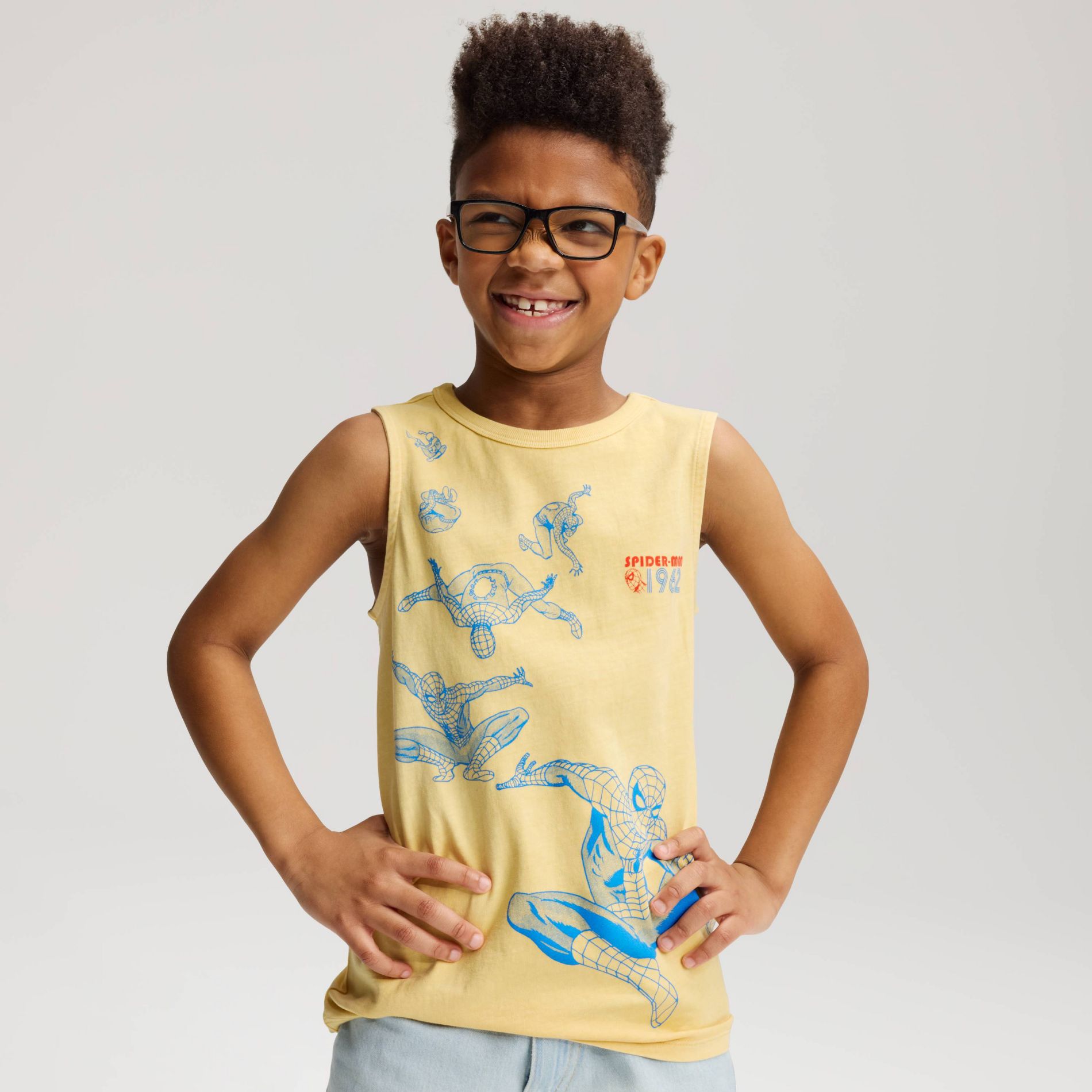 Boys' Short Sleeve Spider-Man Graphic Tank Top - Cat & Jack™ Yellow