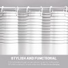 LunaLulinlk Gray Shower Curtain for Bathroom Stripe Tassel Fabric Shower Curtain - 4 of 4