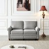 NicBex 59.5 Inch Linen Storage Loveseat Sofa,2-Seat Upholstered Sofa for Living Room,Small Space,Office,Apartment - 2 of 4