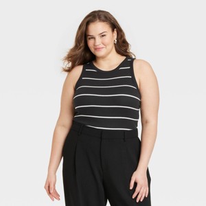 Women's Slim Fit Ribbed Tank Top - A New Day™ - 1 of 3