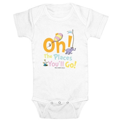 Infant's Dr. Seuss The Places You'll Go Bodysuit - White - 24 Months ...