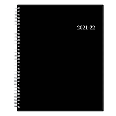 2021-22 Academic Planner 8.5"x11" Flexible Plastic Cover Wirebound Weekly/Monthly Enterprise - Blue Sky
