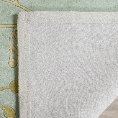 Handmade Light Blue Wool and Viscose Tufted Area Rug