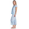 Casual Nights Women's Short Sleeve Lace Dot Capri Pajama Set - 2 of 4
