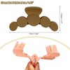 Unique Bargains Women's Plastic Claw Hair Clips Barrettes White Brown Light Orange 3.94''x1.54''x1.77'' 3Pcs - 4 of 4