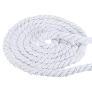 Unique Bargains Natural Twisted Cotton Rope 3 Strand Tug of War Rope with Sealing Tape - 1 of 4