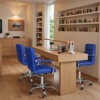 LACOO Faux Leather Office Desk Stool Swivel Chair with Armrest - 4 of 4