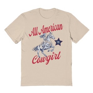 Social Collective Men's All American  Americana 4Th Of July Short Sleeve Graphic Cotton T-Shirt - Sand M - 1 of 4