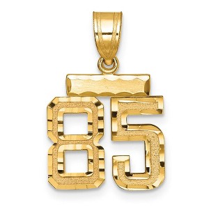 Black Bow Jewelry 14k Yellow Gold, Varsity Collection, Small D/C Pendant Number 85 - 1 of 3