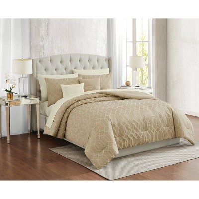 Victoria Gold Microfiber Queen Bed in a Bag Set