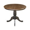 36" Kyle Round Top Table with Leaf Tan/Washed Coal - International Concepts - 2 of 4