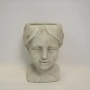 Slickblue Decorative Cement Planter, Peasant Girl Design, Open Top Pot for Succulents or Plants, 5" x 7.7" - 3 of 3