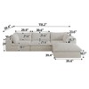 118.2" Blue Cloud Sofa with Ottoman, Corduroy Fabric Deep Seat Couches Double-layer design,Removable Cushion No Assembly - 4 of 4