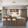 LLHZSY Modern Integrated LED Dimmable Chandelier Adjustable Linear Pendant Light-Black/Gold - 3 of 4