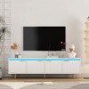 TV Stand For 70-79 Inches TV, Mid Century Modern Entertainment Center With Storage Cabinet, 4 Door Handles, Easy Assembly, For Living Room, Bedroom - 2 of 4