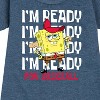- SpongeBob SquarePants - Ready For Baseball Graphic Short Sleeve Fleece Dress - 2 of 4