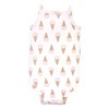 Hudson Baby Infant Girl Cotton Sleeveless Bodysuits 5pk, Banana Split - 3 of 4