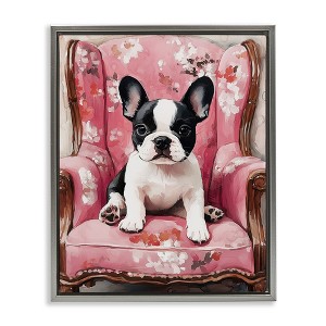 Stupell Industries Sweetest Dog Frenchie Floating Frame Canvas Art - 1 of 4