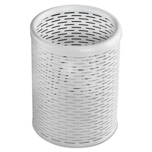 Artistic Urban Collection Punched Metal Pencil Cup 3 1/2 x 4 1/2 White ART20005WH - 1 of 1