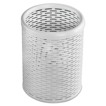 Artistic Urban Collection Punched Metal Pencil Cup 3 1/2 x 4 1/2 White ART20005WH