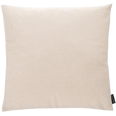 Endra Chevron Navy and Tan Faux Leather Throw Pillow