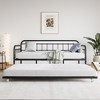 SeaCamel Twin Daybed with Trundle - Black Metal Frame, Headboard & Heavy-Duty Steel Slats, No Box Spring Needed, Space-Saving Bed or Guest Bed - 4 of 4