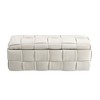 Alilang 43.70 inch Upholstered Woven Storage Bench with Soft Tufted Design-Beige - 2 of 4