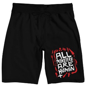 American Horror Story All Monsters Are Human Men's Black Sleep Pajama Shorts - 1 of 3