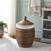 Mikkel Laundry Basket - HAC6503 - White/Honey Brown Wash - Safavieh - 2 of 4