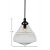 Toltec Lighting Juno 1 - Light Pendant in  Brushed Nickel with 14" Clear Bubble Shade - 2 of 2